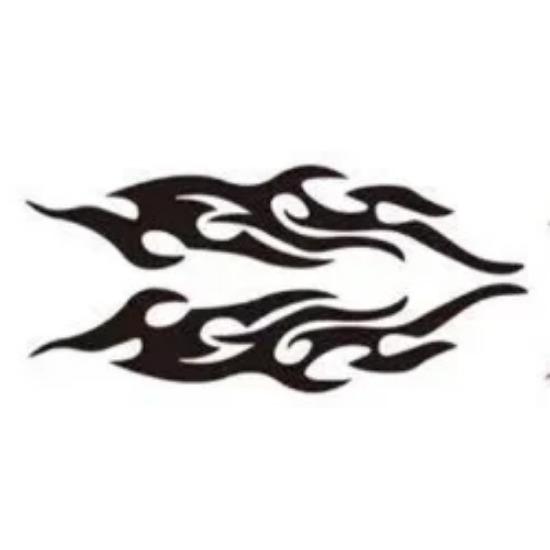 2Pcs Car Stickers Modified Flame Decals Scratches Motorcycle Bumper Hood Rearview Mirror Head Cover Sticker Car Styling Decor