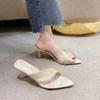 Fashion Hot Selling 2025 New Sexy QueenSandals Knit Women Jelly Transparent  Sandals Pointed Toe High Heels Party Cross Women Sandals