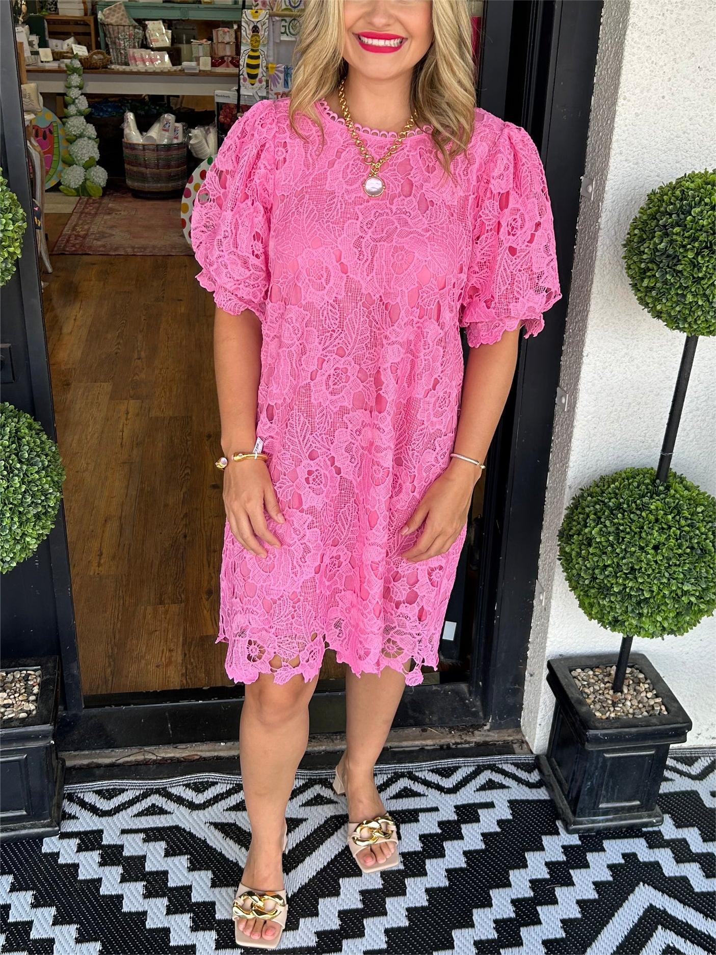 Summer new European and American women s lace short-sleeved dress women s clothing S