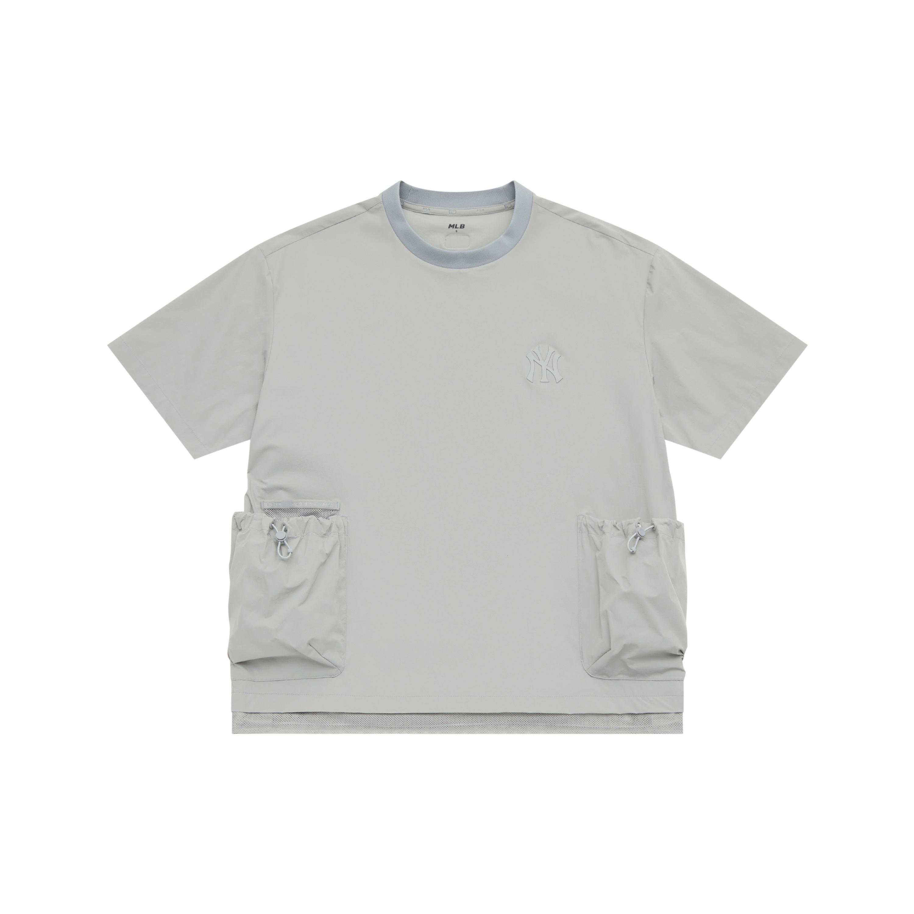 MLB New York Yankees Basic Collection SS25 T Shirt Unisex Light Gray 3ARSB0553-50GRL L
