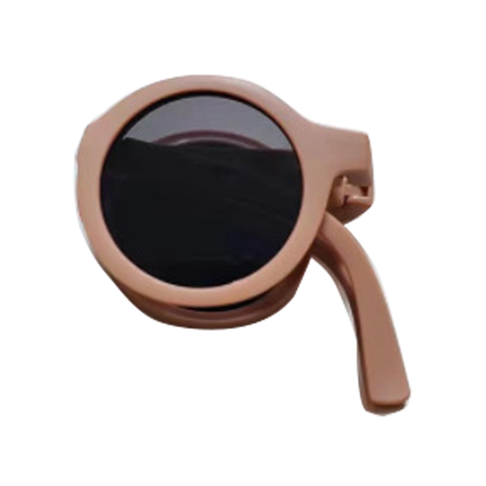 

Kids Round Flower Sunglasses Foldable Sunglasses Cute Kids Sunglasses Colorful Toddler Eyewear Glasses for Kids Durable кофейный