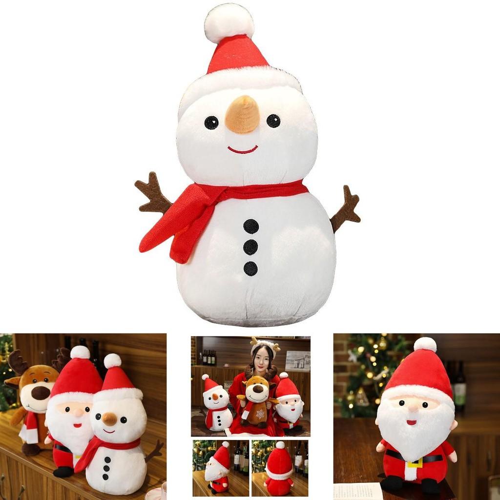 Adorably Soft Christmas Plush Santa Elk Snowman Stuffed Doll For Kids And Adults
