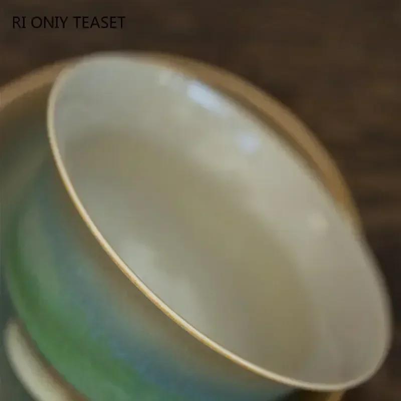 130ml Chinese High-end Ceramic Tea Tureen Master Teacup Handmade Gaiwan Travel Portable Tea Bowl Household Teaware Accessories