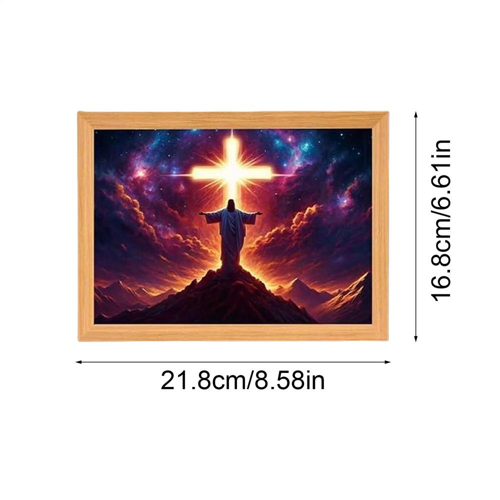 Jesus Lampe Licht Jesus Lampe Aufleuchtendes Bild Inspirierende Christliche Wandkunst Gemälde Dekoration Für Zuhause Wohnzimmer Schlafzimmer