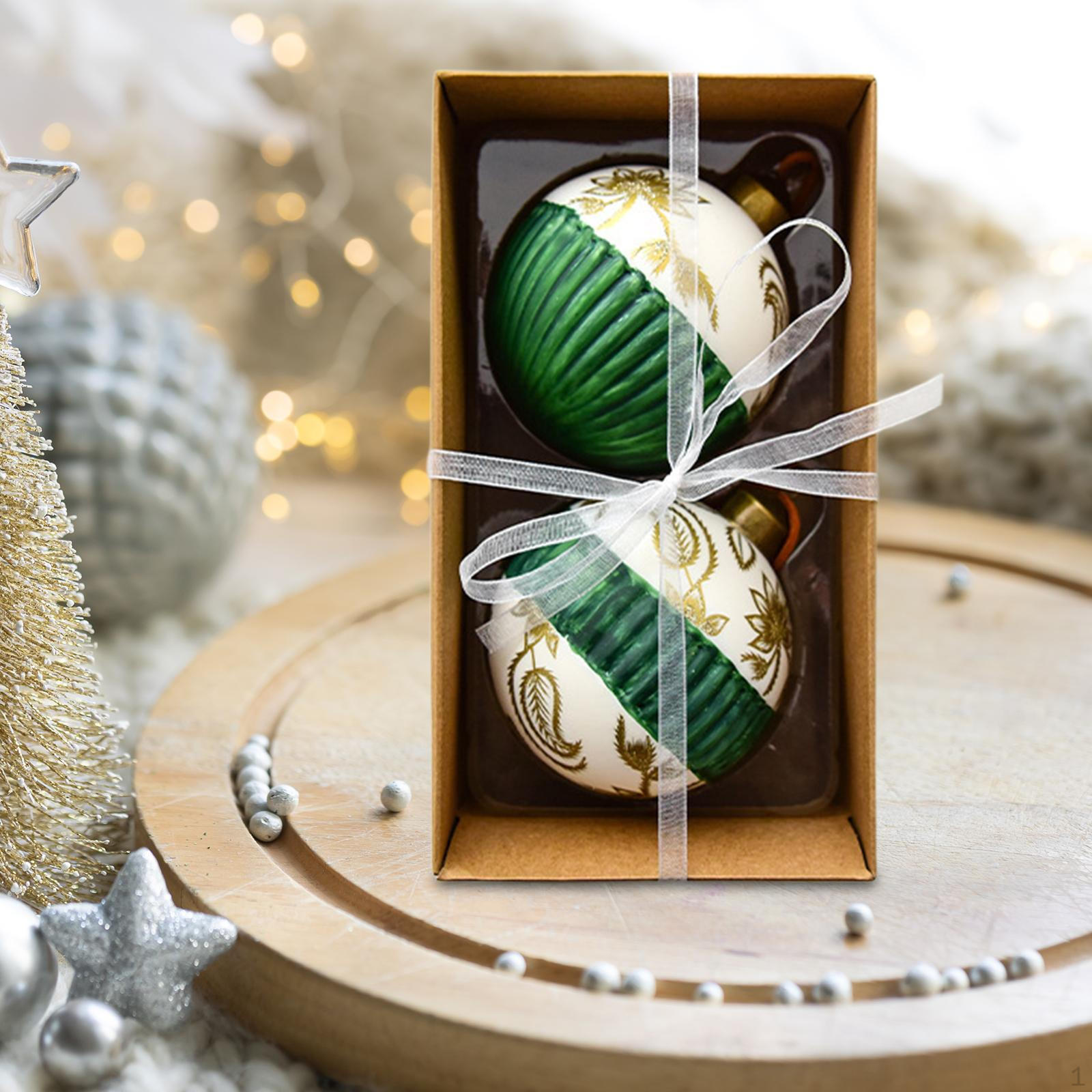 

2 шт. Рождественские шары Ёлочные украшения Рождественские украшения Легкие Сделай сам с отверстием для подвешивания Дерево Style C