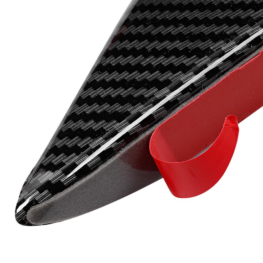 4PcsSet Universal Carbon Fiber Style Car Front Bumper Canards Splitter Fins Deflector