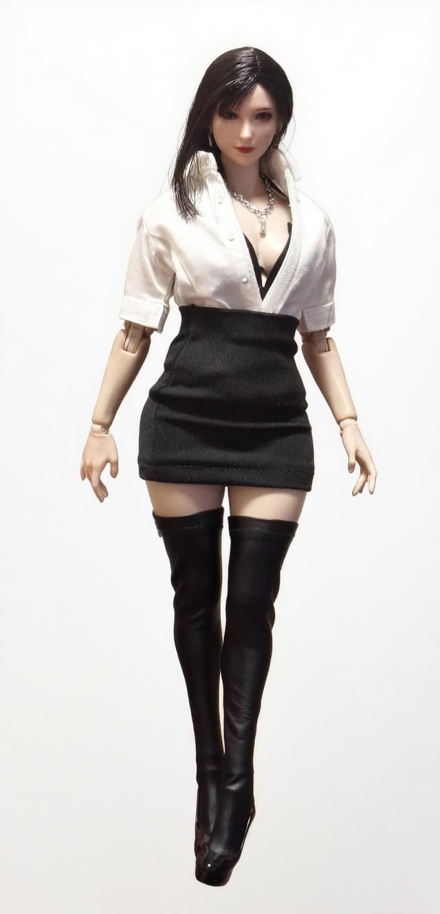 

HAMRETHYPPZ 16 Масштабная фигурка-костюм Одежда для женщин: Деловой костюм, Костюм для карьеры, Сексуальный костюм с рубашкой, Костюм с мини-юбкой (Тело, голова, обувь и т.д.. Нет