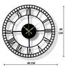 Clock for Living Room, Bedroom, Office, Kitchen, Stylish Analog Wall Clock for Home and Hall, Designer Big Size Modern Wall Watch 40 Cm, Black