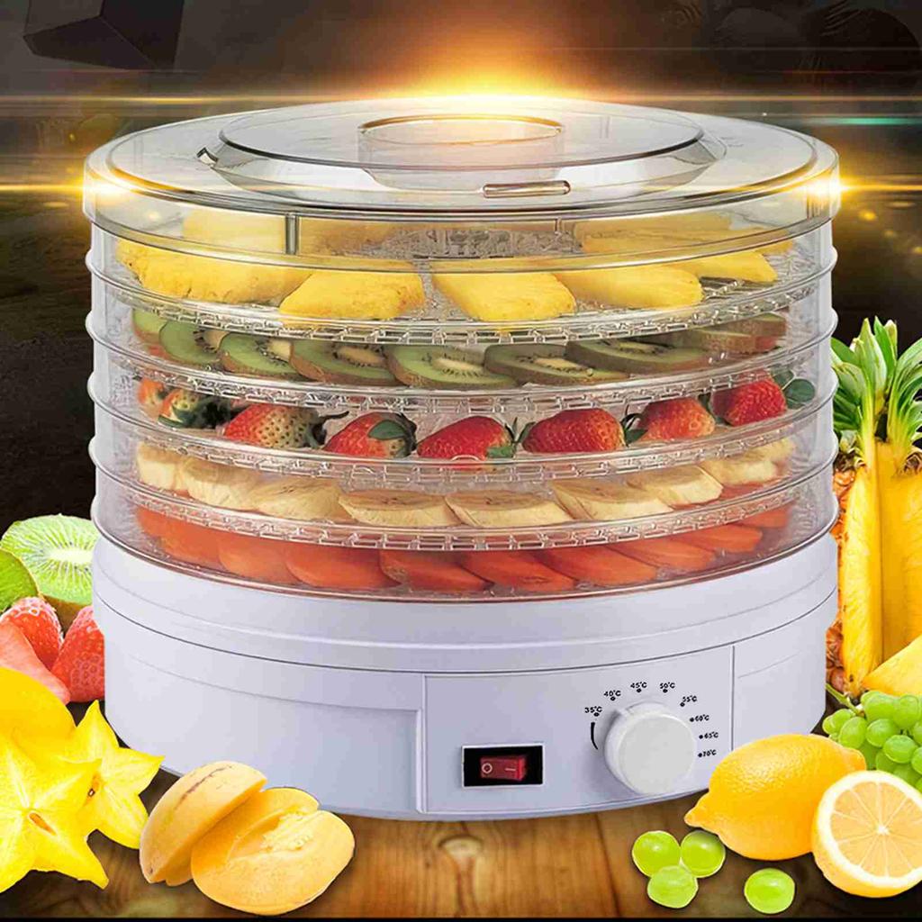 Elektrische Voedseldroger Machine 5 Lagen Fruitdroger Rundvlees Jerky Kruiden Droger met Thermostaat