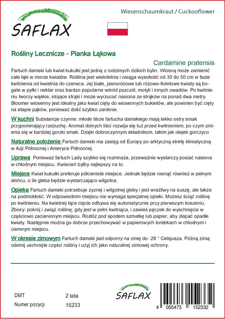 SAFLAX Garden In the Bag - Cuckooflower - 100 Seeds - With Substrate In a Fitting Stand Up Bag - Cardamine Pratensis