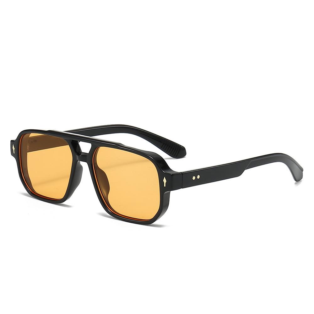 2025 Nowa Moda Okulary Przeciwsłoneczne z Podwójną Belką dla Kobiet Mężczyzn Kolor Galaretkowy Retro Rekreacja Jazda Biznes Trend Kwadratowe Okulary Przeciwsłoneczne UV400