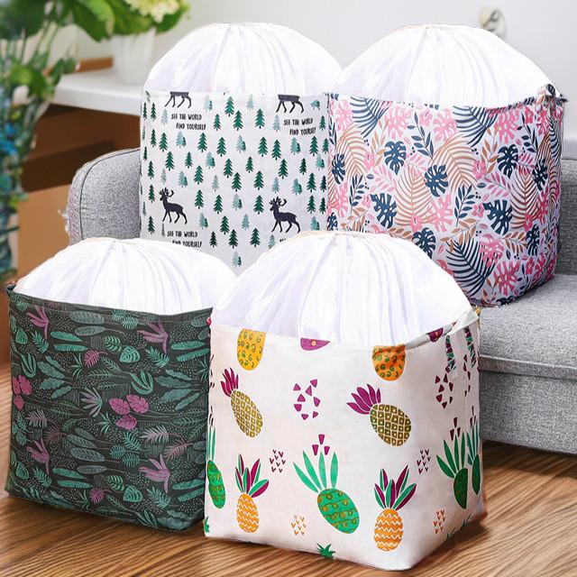 Foldable Fabric Storage Bin With Large Capacity For Bedroom Closet Organization