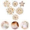 12 simulated brooches for bridal outfits and clothing accessories