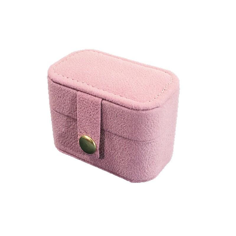Portable Ring Storage Box Travel Velvet Mini Ring Box Earrings Storage Box Small Jewelry Organizer