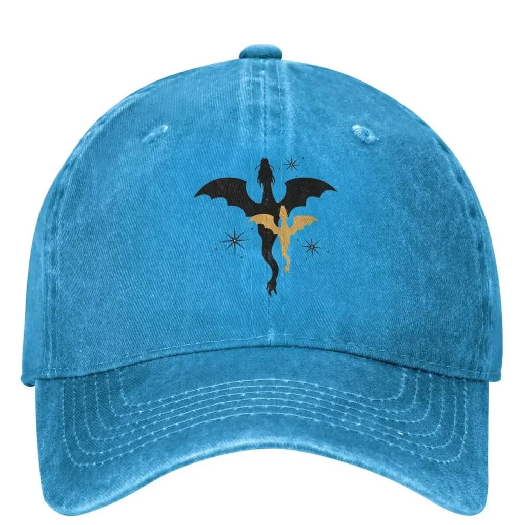 Retro Fourth Wing Dragons Baseball Caps Unisex Style Distressed Washed Headwear Outdoor Workouts  Hat