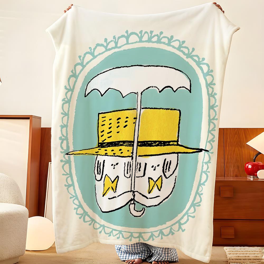 Craft I-icocrafts Throw Flannel Throw Blanket, Lightweight Cozy, Durable Washable Cute Cool