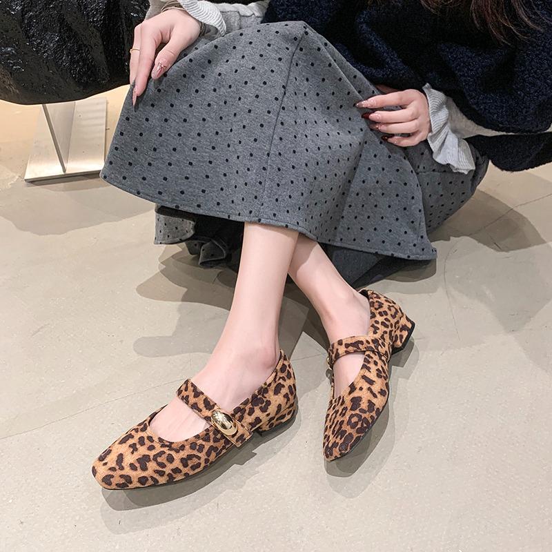 

Fashion 2025 New Autumn Flats Shoes Fashion Shallow Slip on Women Flat Ladies Casual Outdoor Ballerina Flat Heels Leopard Print Mujer 35 цветной печати леопарда