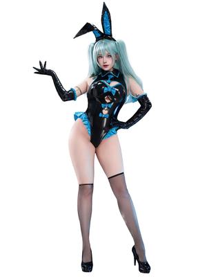 Schönes Mädchen Kostüm Cosplay Anime Spiel Bunny Girl Kaninchen Uniform Offene Brust Sexy Niedlich Niedlich Moe Bodysuit Badeanzug Ärmelloses Outfit Set Kostüm