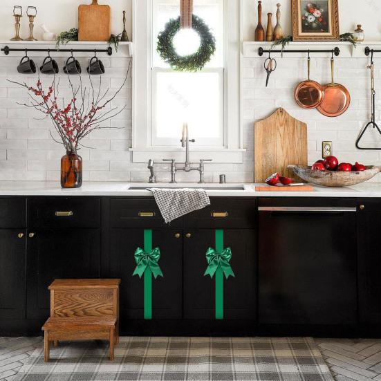 1/2/4/6 Stück Weihnachtsschleifen Klettband Große Fertige Schleifen Bänder Schrankdeko Feiertagsparty Weihnachtsdekorationen