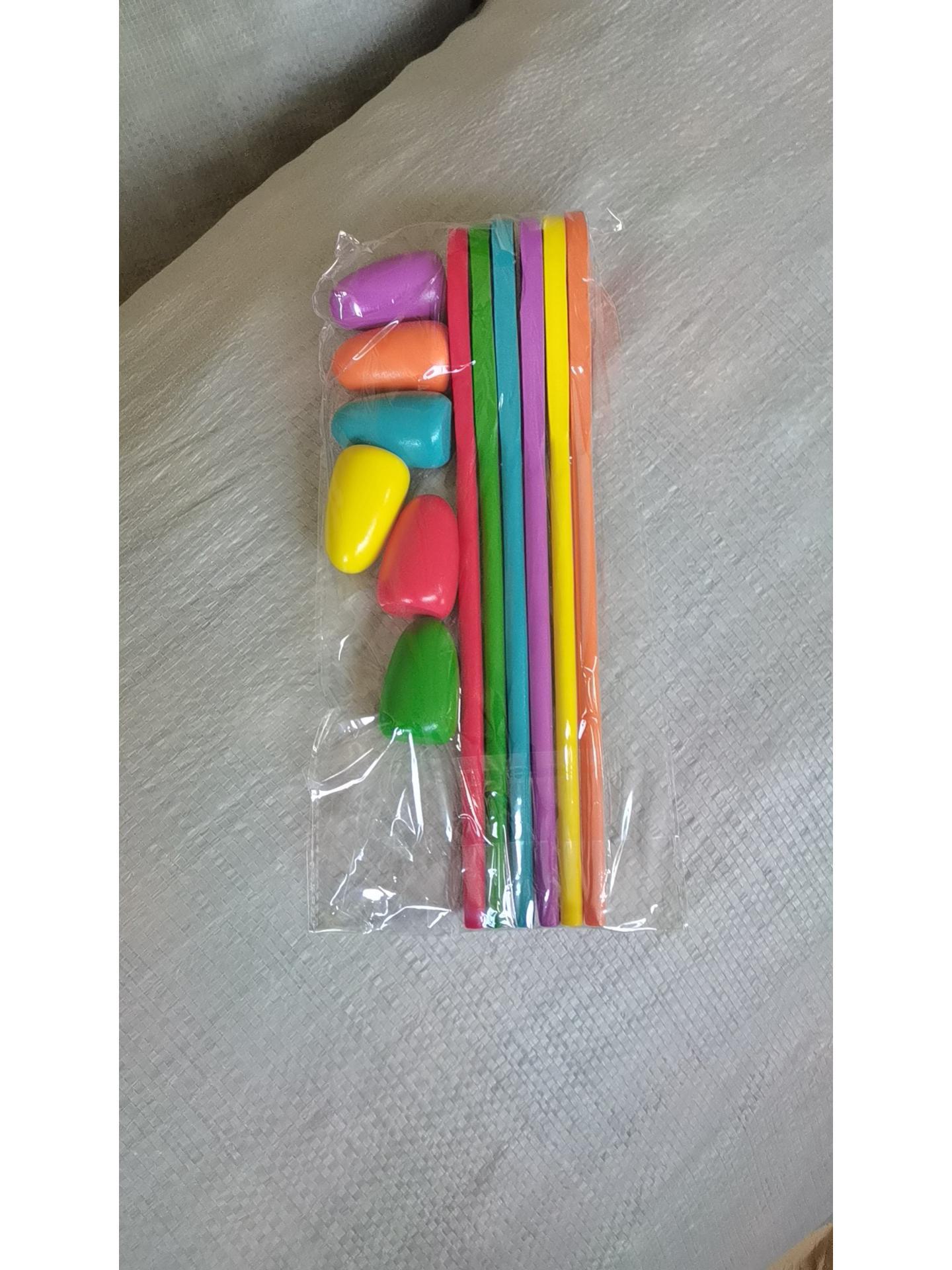 

Дерев яна ложка для балансування та гра з м ячем для раннього навчання та сенсорного розвитку батьків та дітей 6 colors