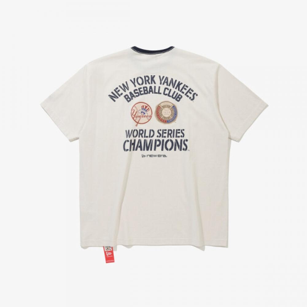 New Era Mlb New York Yankees World Series T shirT Cream