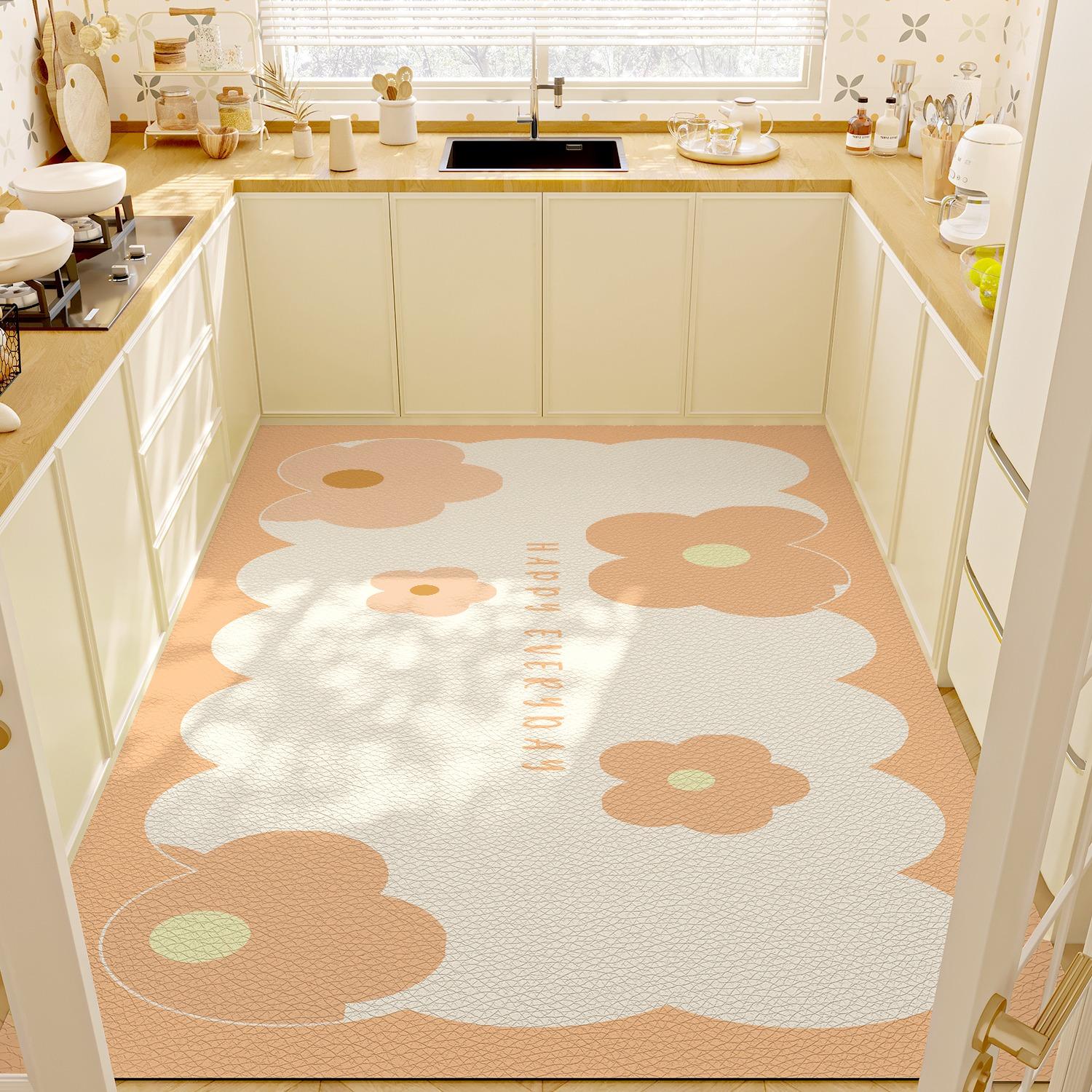 

Кухонный коврик для пола Домашний Водонепроницаемый Маслостойкий ПВХ Грязеотталкивающий Протираемый Не требующий стирки Ковер Большой площади 1pc 50x80cm
