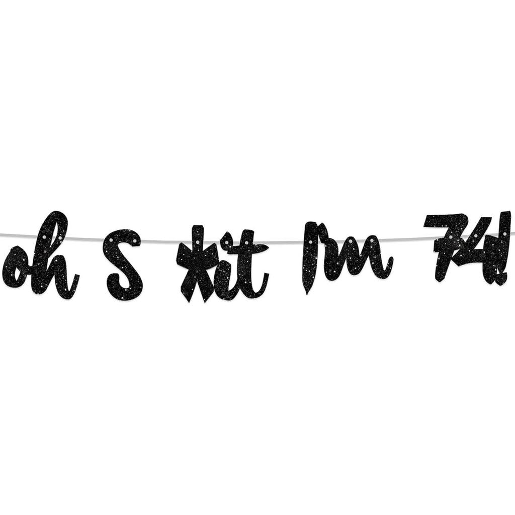 Oh I’m 30! Banner Backdrop Glitter Black Hallo Thirty Cheers to 30 Years Old Theme Decor for Man Woman Happy 30th Birthday Party Photo Studio Prop