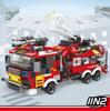 HUIQIBAO City Fire Truck Model Building Blocks Firefighting Set Fireman Figures Bricks City Construction Toy for Children Gift