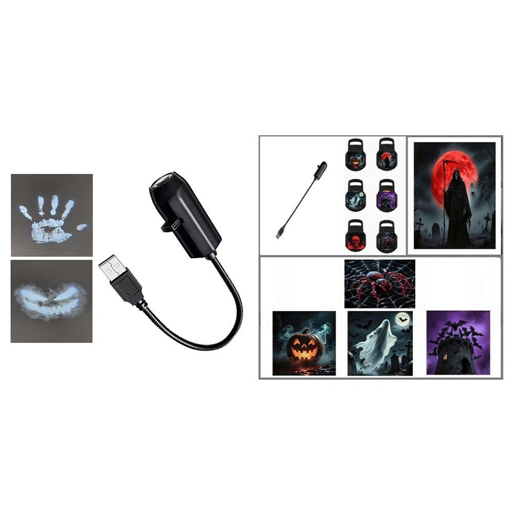 Projector Lamp LED Halloween Lamp 5V USB Powered Decorative Light Projector Party Atmosphere