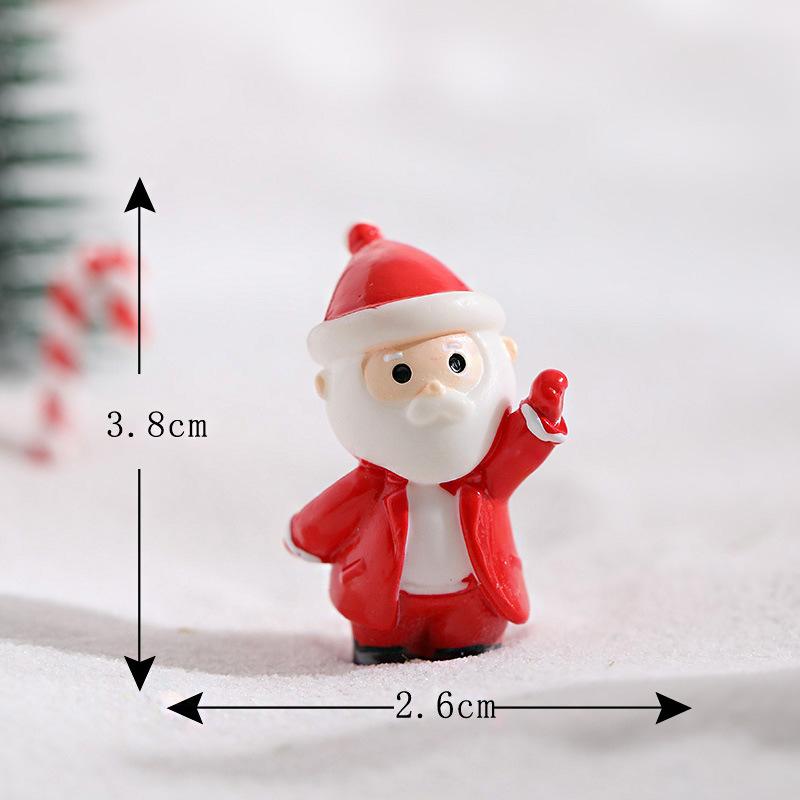 Ornamente de Crăciun din Rășină Figurine Drăguțe cu Moș Crăciun Micro Peisaj Cadou pentru Acvariu