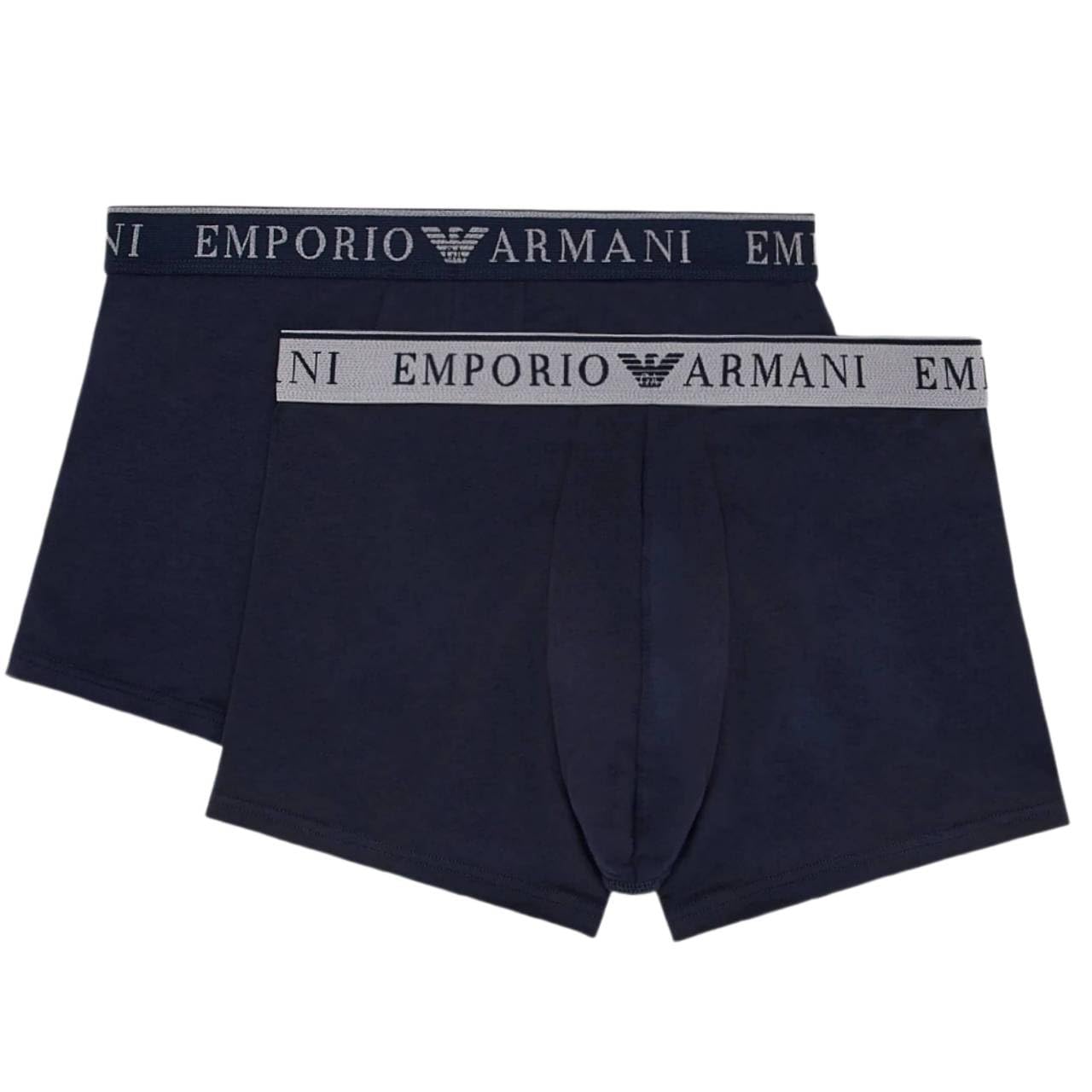 Мужские боксеры EMPORIO ARMANI, 2 шт. в упаковке, размер M, темно-синий, 111769, 3F720, 70835 [Параллельный импорт]