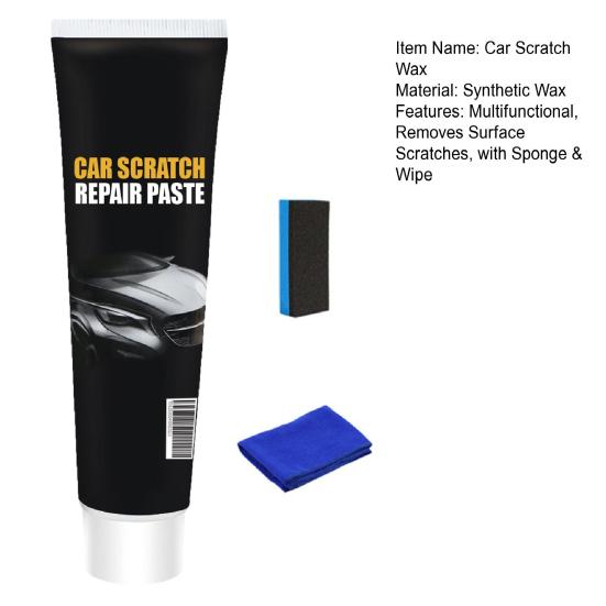 Cera para Riscos de Carro para Riscos e Arranhões Menores Cera Reparadora de Riscos de Carro Remove Riscos Superficiais e Manchas Removedor de Riscos de Pintura de Carro com Esponja &