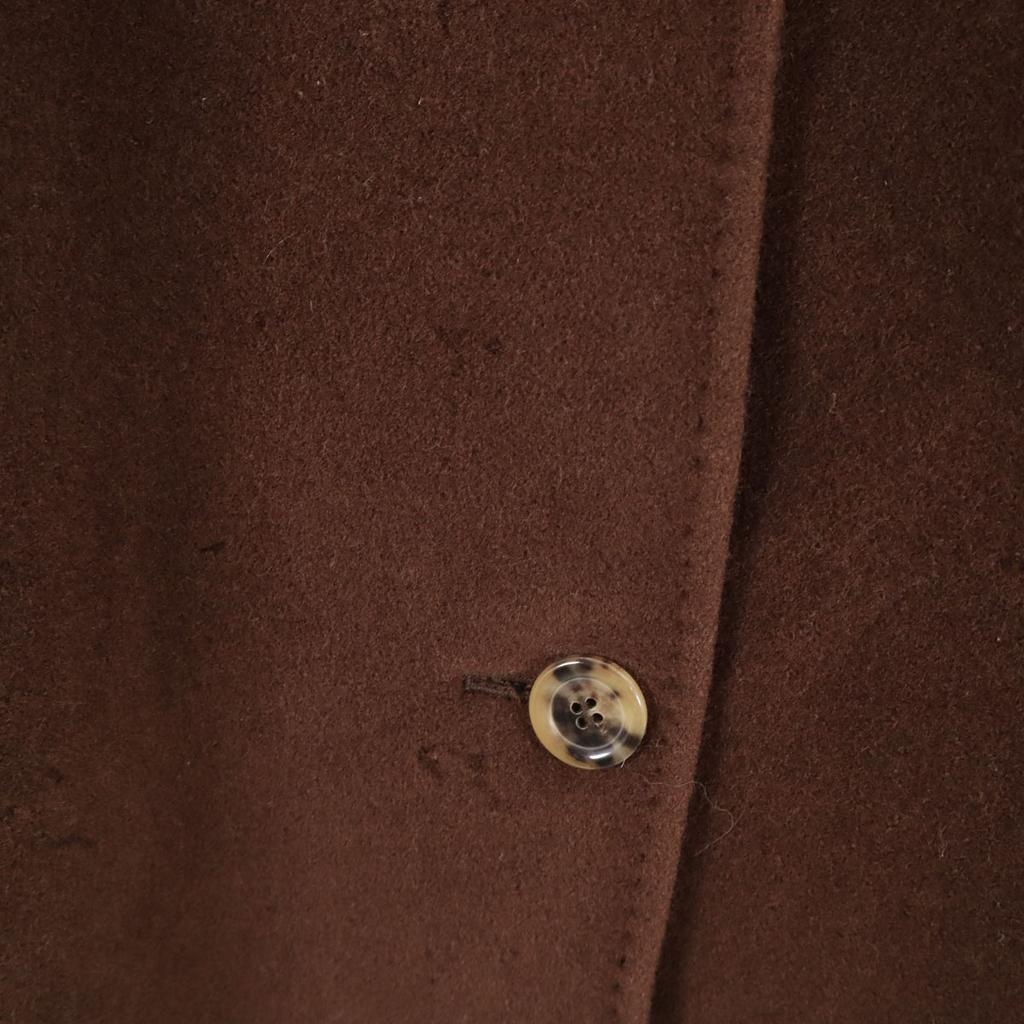 Herno Płaszcz ze stójką ze stali nierdzewnej z mieszanki kaszmiru Wyprodukowano we Włoszech 42 Brązowy Kobiety Używany