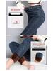 High-Waisted Women's Fleece-Lined Slimming Jeans - Autumn/Winter 2023 Warm Pencil Pants