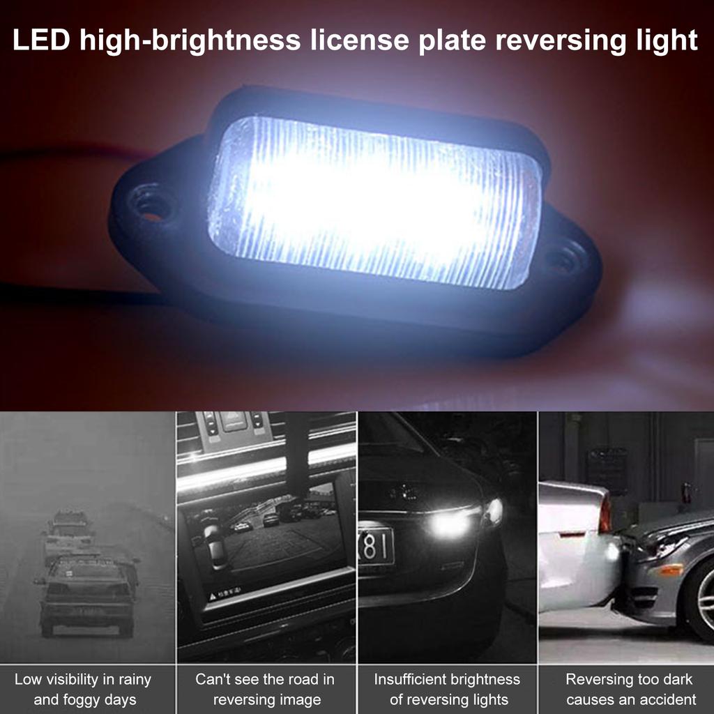 1 Pc  LED License Plate Light Waterproof License Plate Tail Light For Trailers, RV, Trucks, Boats Car Lights