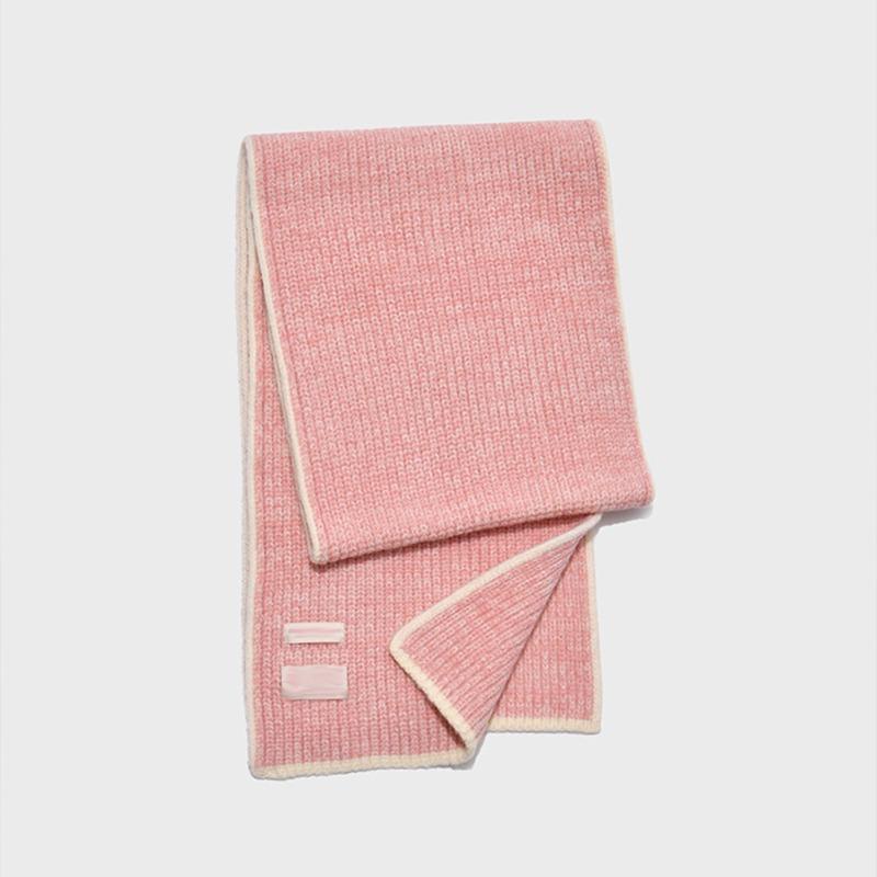 

Wool blended knitted scarf women s winter simple and versatile girl feeling Macaron candy color couple scarf розовый