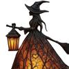 Halloweenská čarodějnická lampa, Gotická strašidelná čarodějnická dekorace s lucernou, Unikátní stolní lampa, Dekorační figurka, Stojící noční světlo pro domácí párty dekoraci