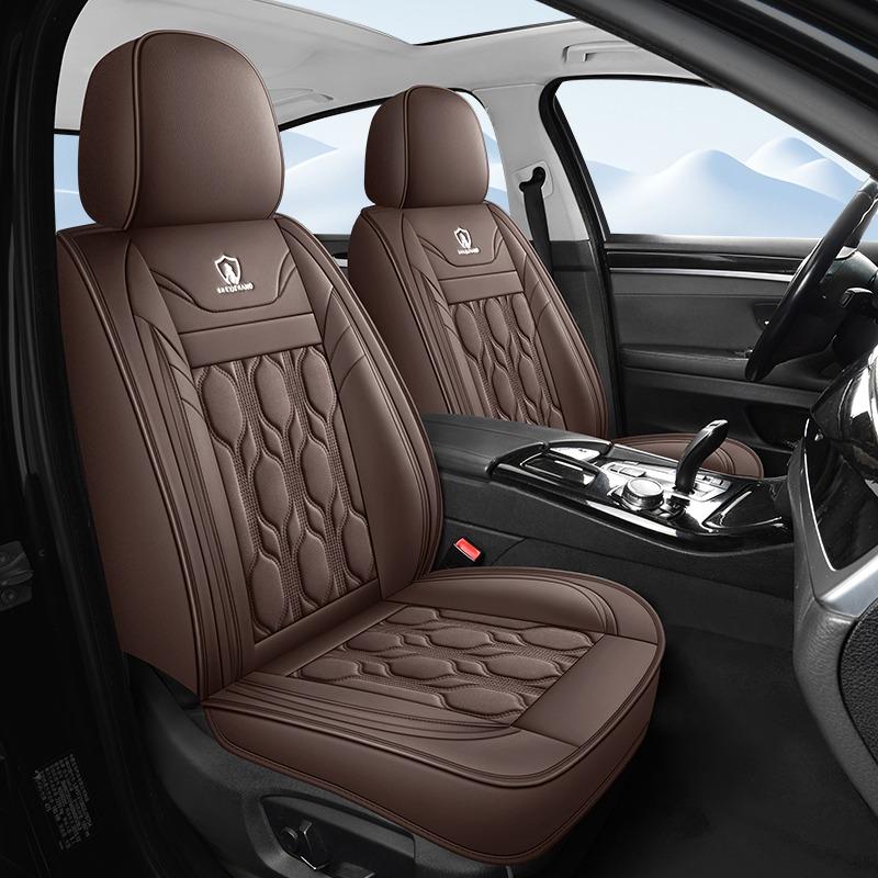 2pc PU Leather Car Seat Covers Front Pair, Waterproof Seat Covers for Cars, Non-Slip Covers Universal Fit for Most Cars