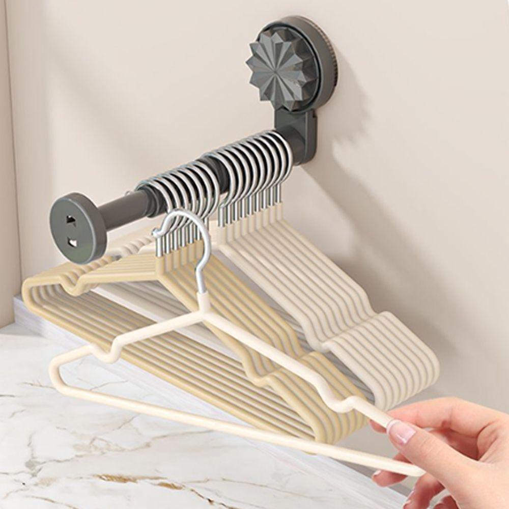 Retractable Drying Rack Suction Cup Hanger Organizer Hanger Storage Rack for Bathroom&Balcony