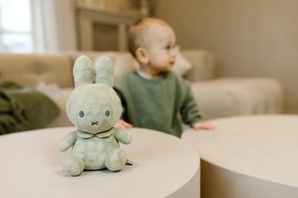 Little Dutch Miffy Flower Plush Toy, 20cm, Matcha Green, Miffy's First Toy, from Birth, TYLITNIJN886