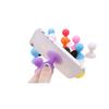 Silicone phone holder with suction cup and round head, red