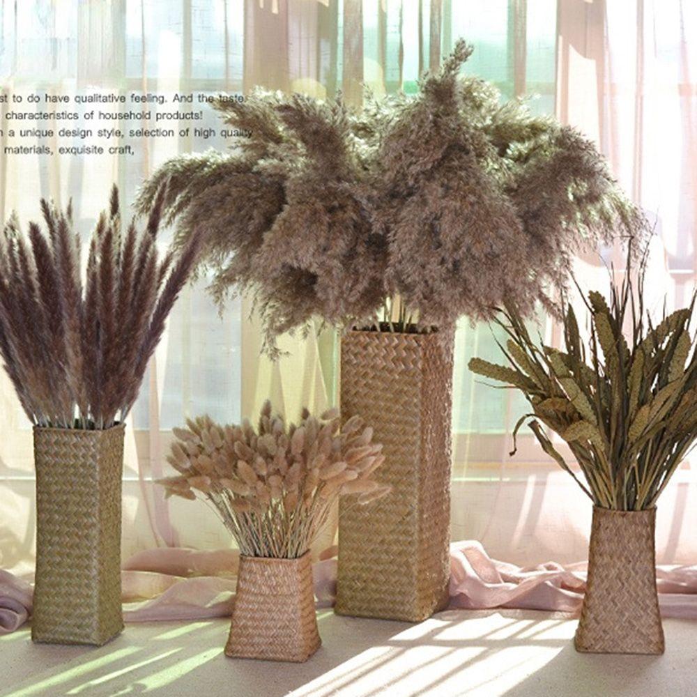 Imitation Woven Vase Geometric Design Flower Plant Pot  Home Decoration