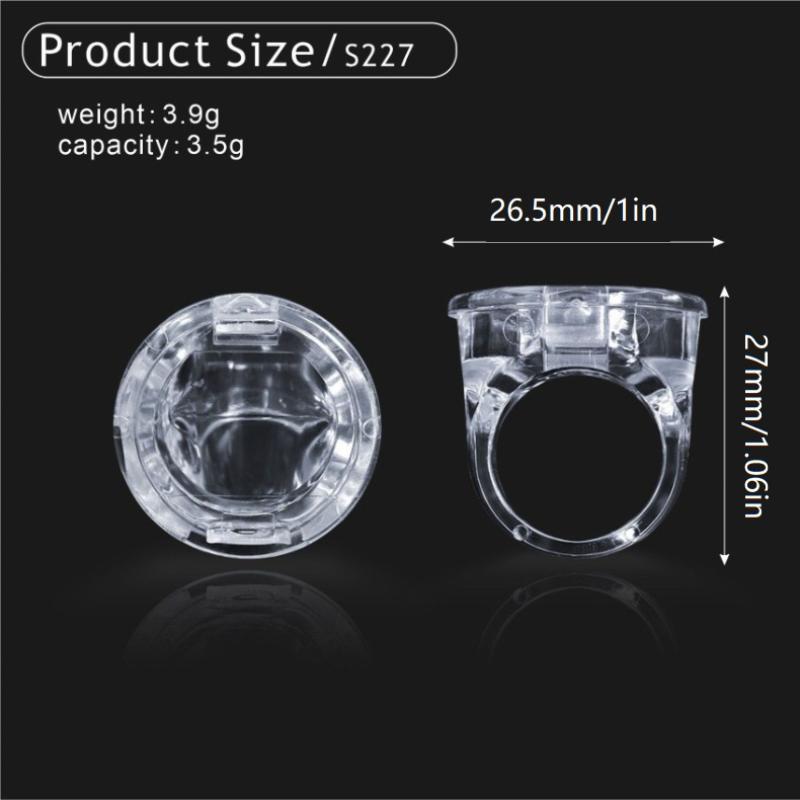 

3.5g Empty Plastic Lip Scrub Jars Ring Shaped With Cover Balm Mask Skin Care Container Cute Blush Jar Cosmetic Jars