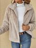 2024 Women's Fur Plush Short Coat Cardigan Autumn Winter Lapel Style