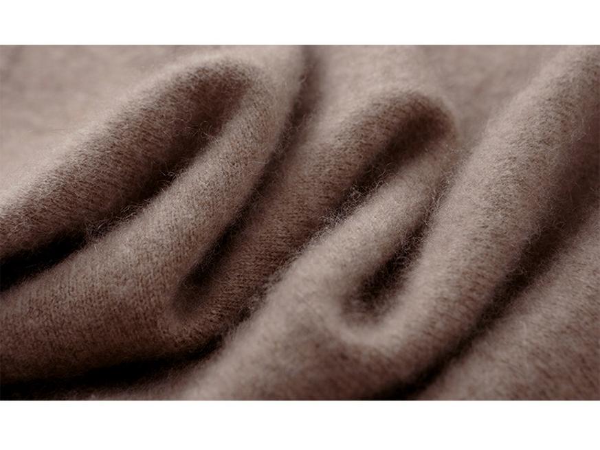 Women's 100% Wool Knit Dress - Autumn/Winter Semi-High Neck Casual Versatile Style