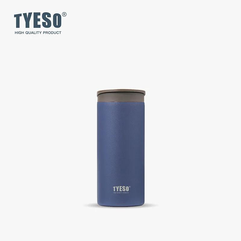 Tyeso 360ml Vacuum Flasks Insulated Travel Mug Stainless Steel Leak-Proof Direct Drink Water Bottle for Car Coffee Cup