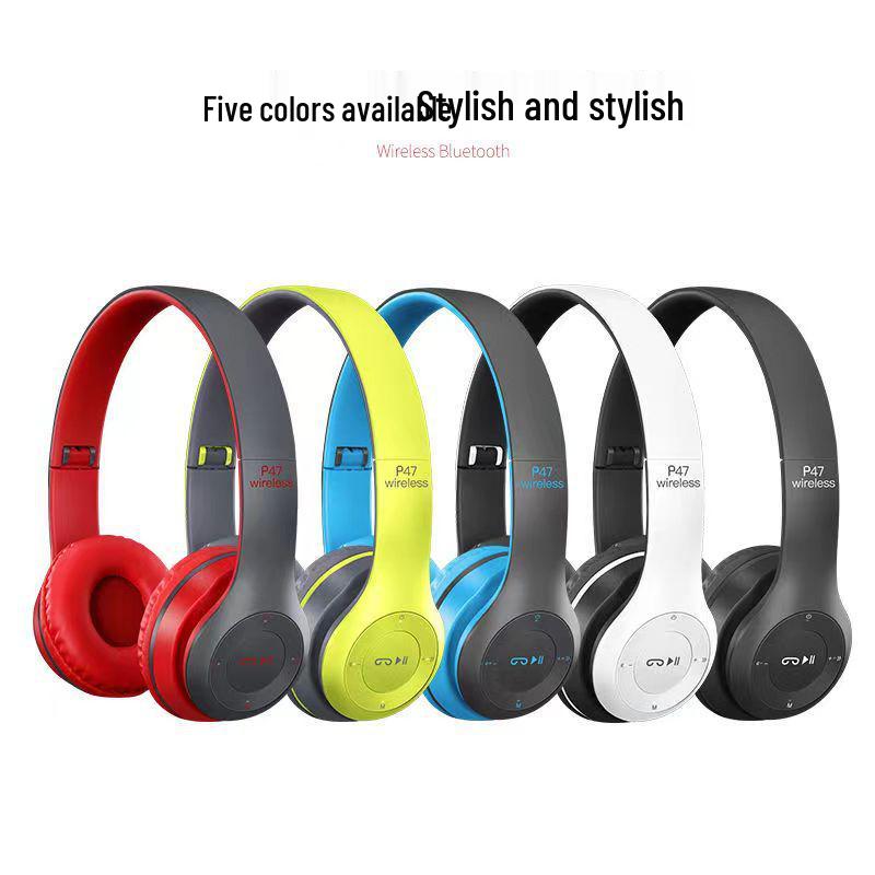 P47 Wireless Bluetooth Foldable Headphones with Heavy Bass – Ideal Gift for Sports Enthusiasts