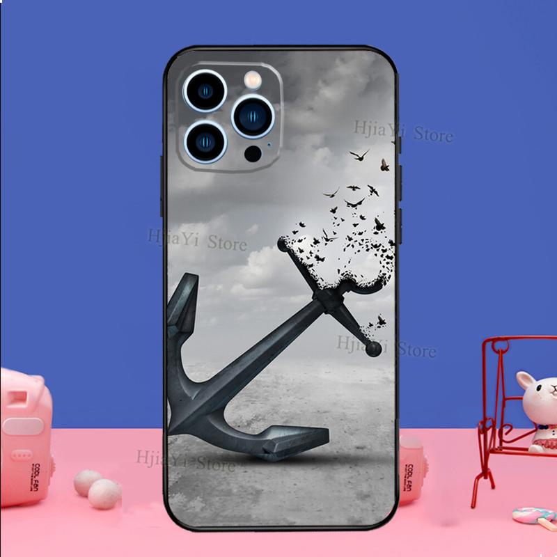 Anchor Boat Phone Case For iPhone Samsung Galaxy Redmi Xiaomi Oppo OnePlus Note S A 7 8 9 10 11 12 13 14 20 21 22 23 53 54 Pro Max Plus Ultra TPU Soft