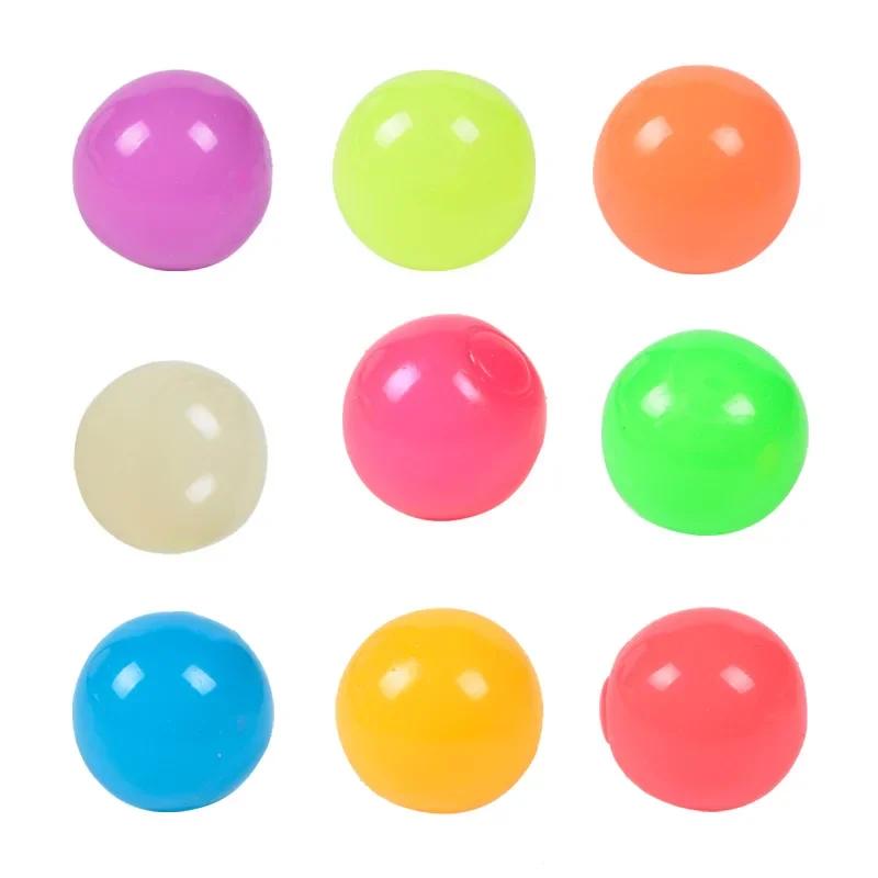 Creative Sticky Ball - Glow-in-the-Dark Fluorescent Wall-Sticking Ball, Slow Rebound Toy for Stress Relief.