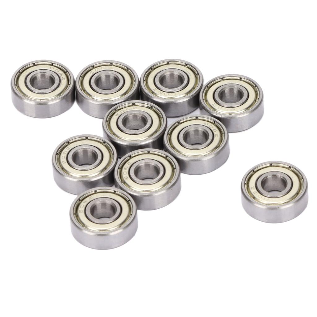 10Pcs Deep Grooves Ball Bearing Double Shield 6x17x6mm Steel Set Kit for Machine Equipment